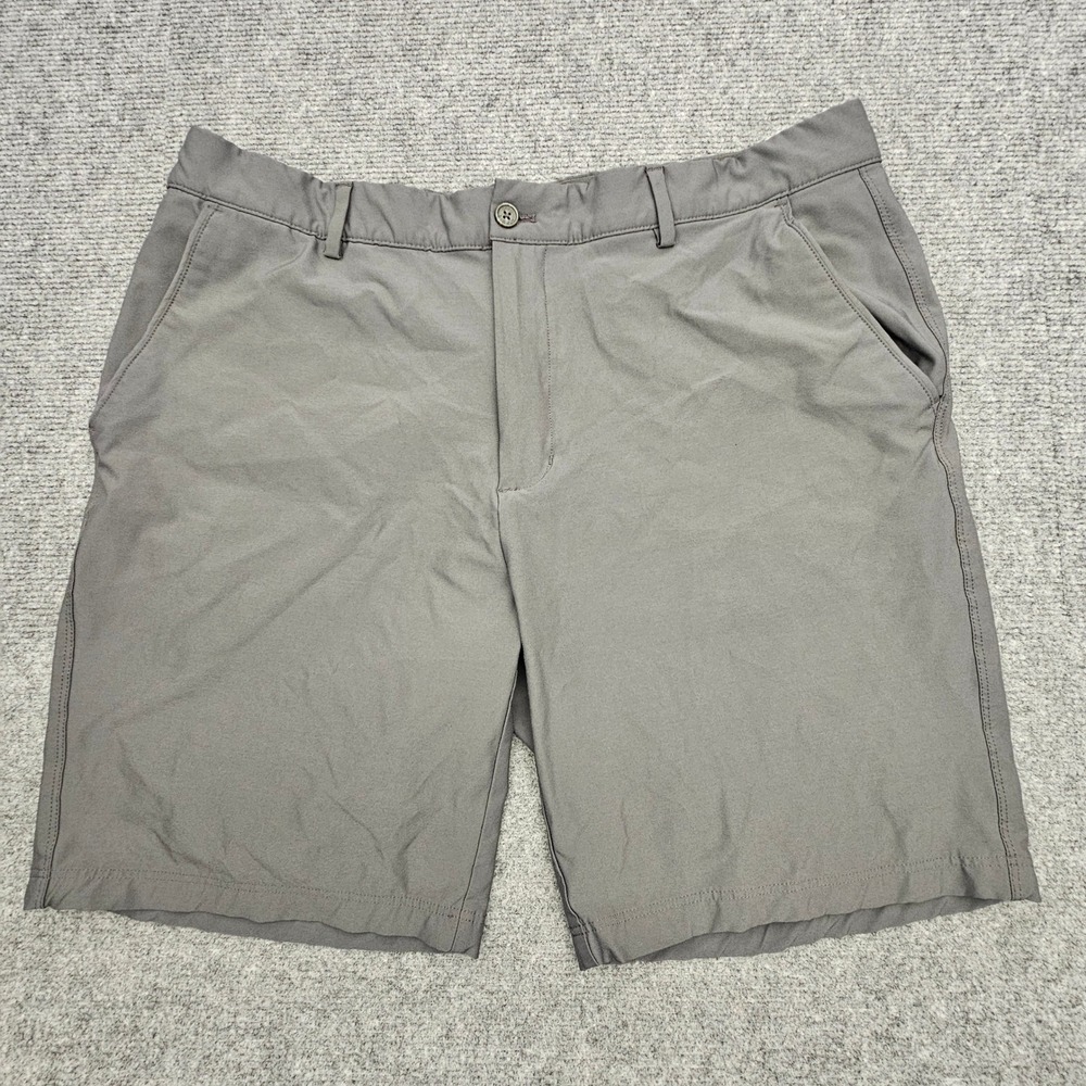 Greg Norman Golf Shorts Mens 38 Gray Performance Stretch Active Casual Athletic